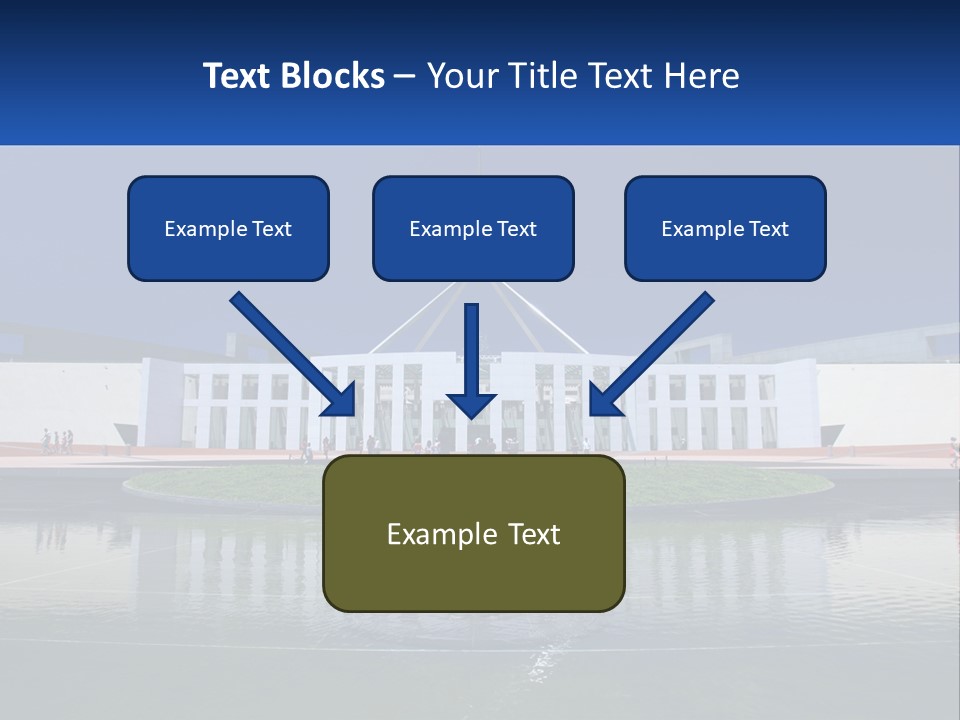A Large Building With A Fountain In Front Of It PowerPoint Template