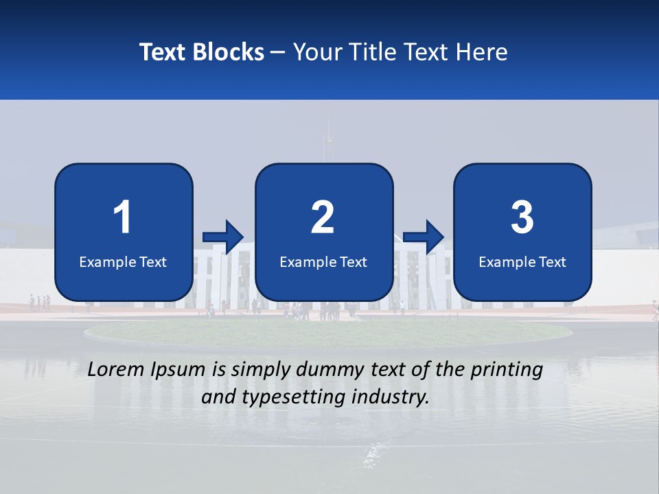 A Large Building With A Fountain In Front Of It PowerPoint Template