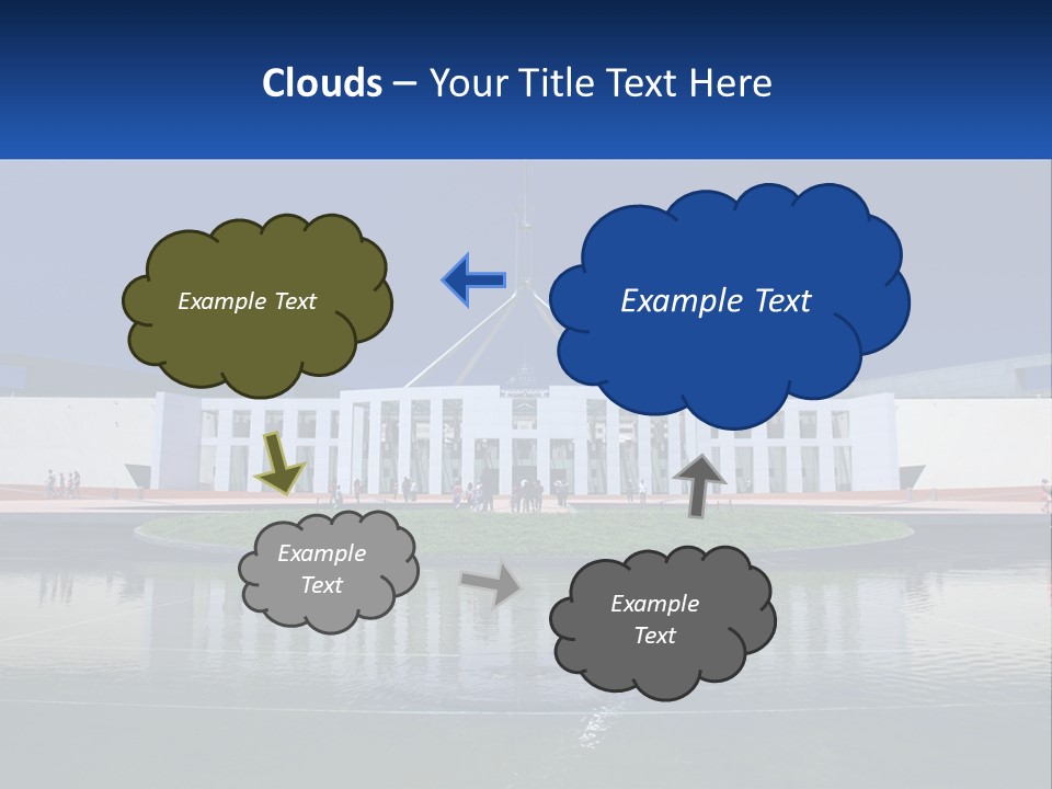 A Large Building With A Fountain In Front Of It PowerPoint Template