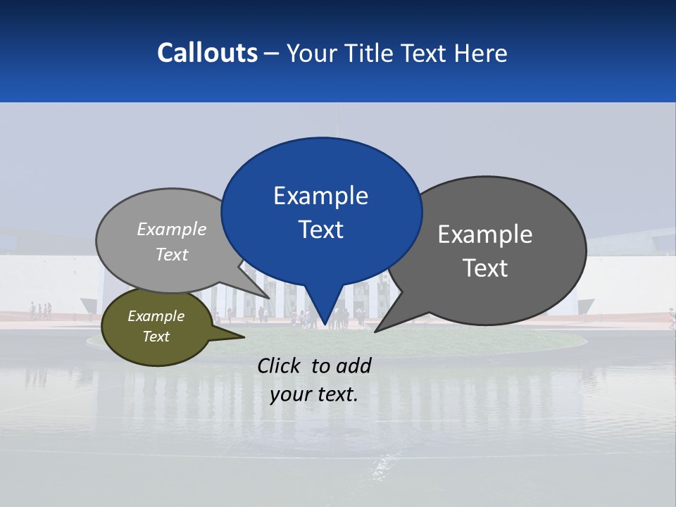 A Large Building With A Fountain In Front Of It PowerPoint Template