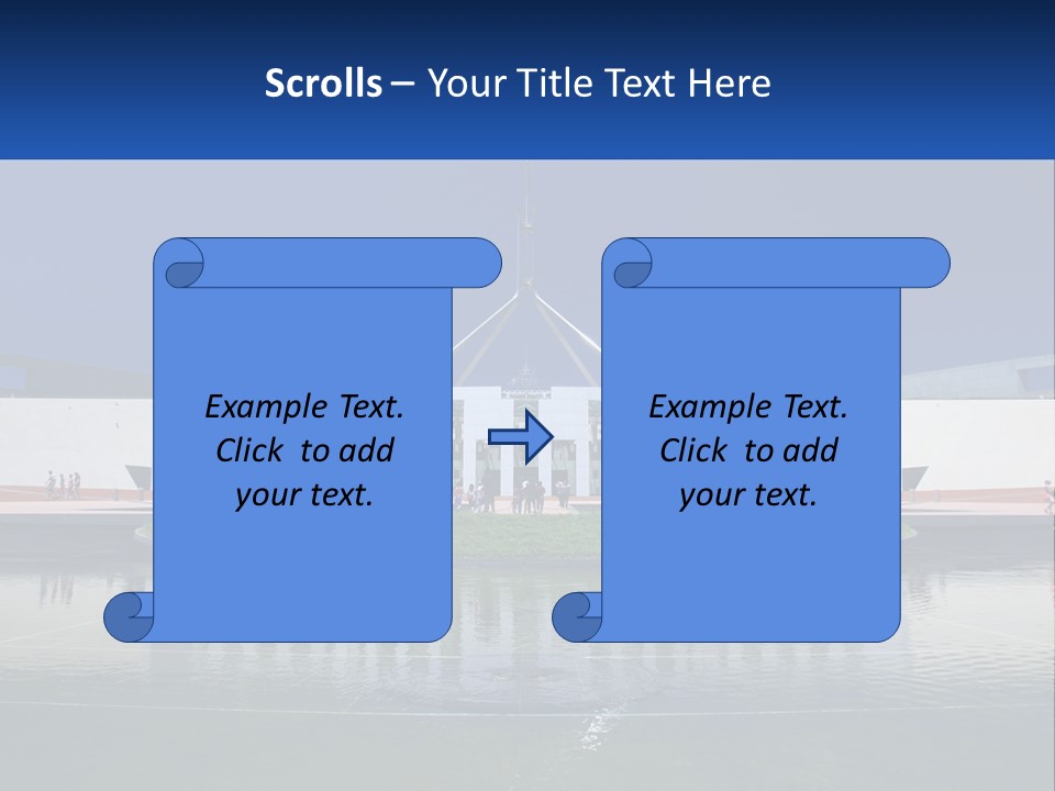 A Large Building With A Fountain In Front Of It PowerPoint Template