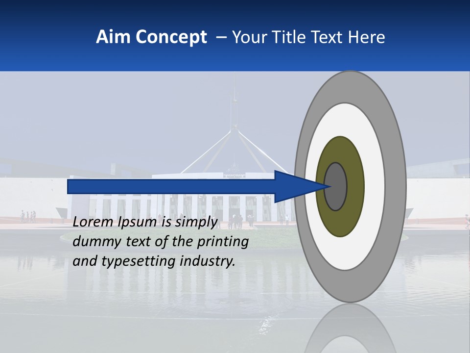 A Large Building With A Fountain In Front Of It PowerPoint Template