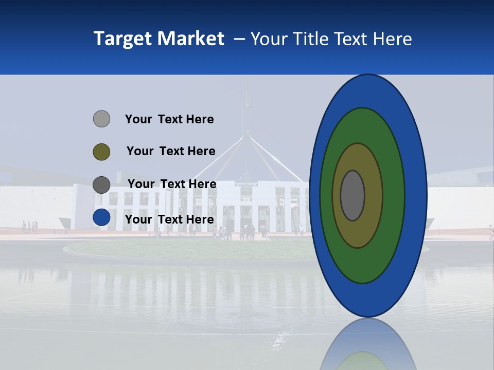 A Large Building With A Fountain In Front Of It PowerPoint Template