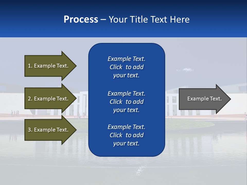 A Large Building With A Fountain In Front Of It PowerPoint Template