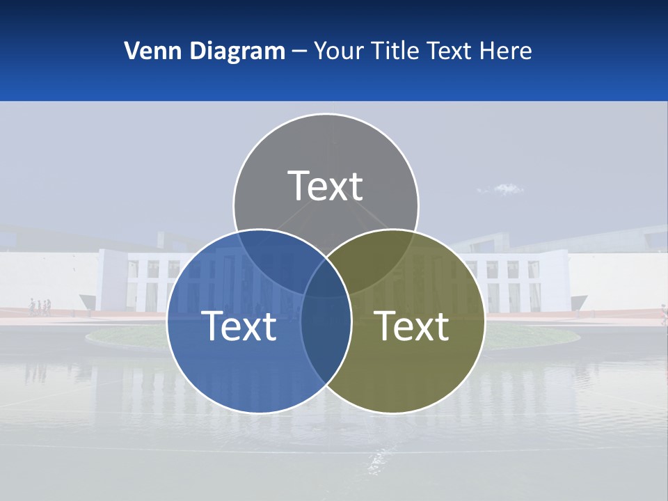 A Large Building With A Fountain In Front Of It PowerPoint Template