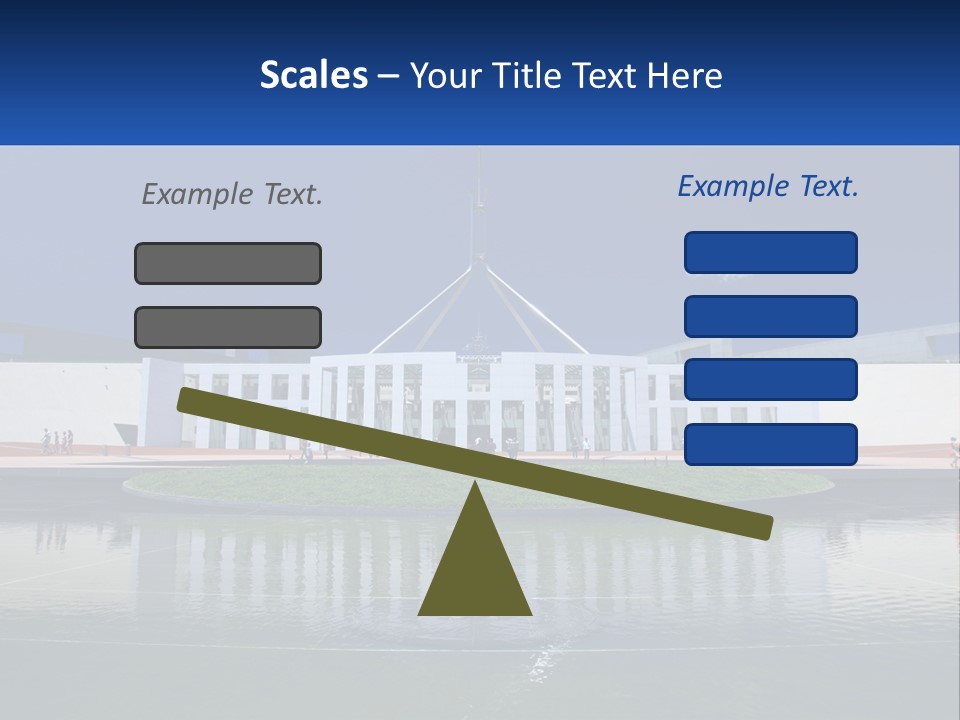 A Large Building With A Fountain In Front Of It PowerPoint Template