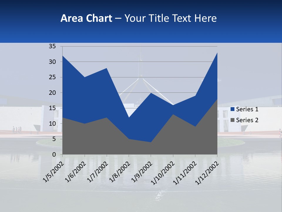 A Large Building With A Fountain In Front Of It PowerPoint Template