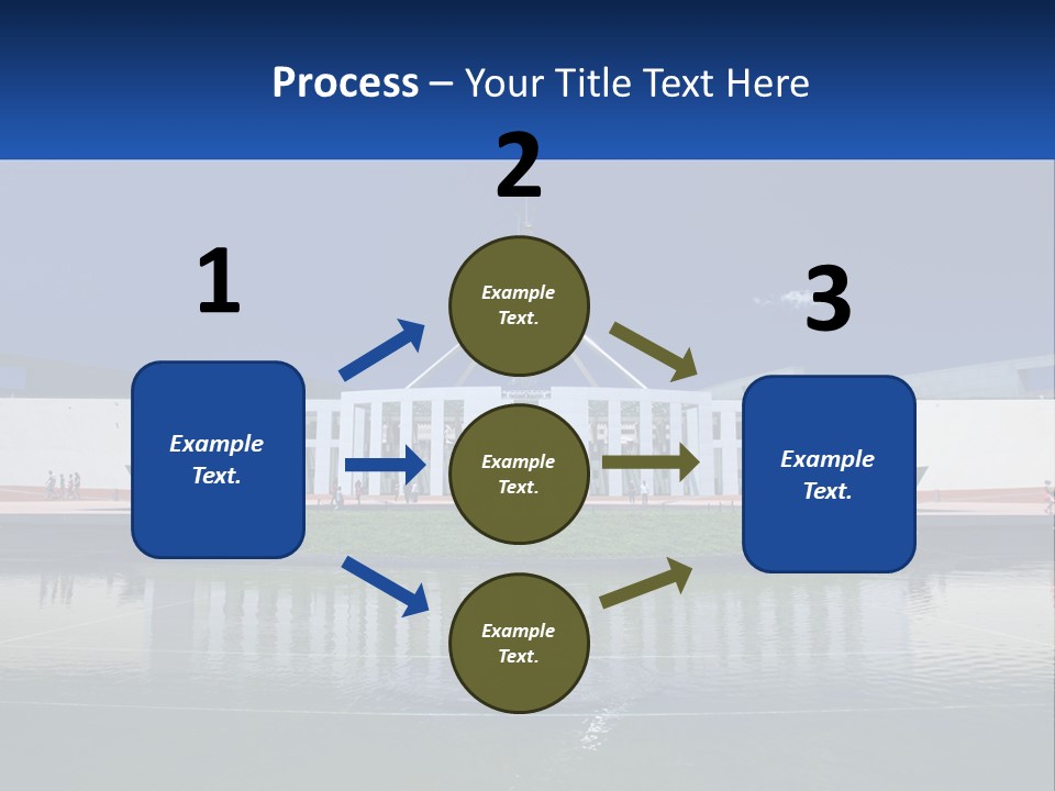 A Large Building With A Fountain In Front Of It PowerPoint Template