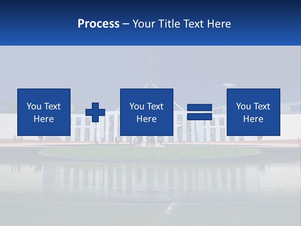 A Large Building With A Fountain In Front Of It PowerPoint Template