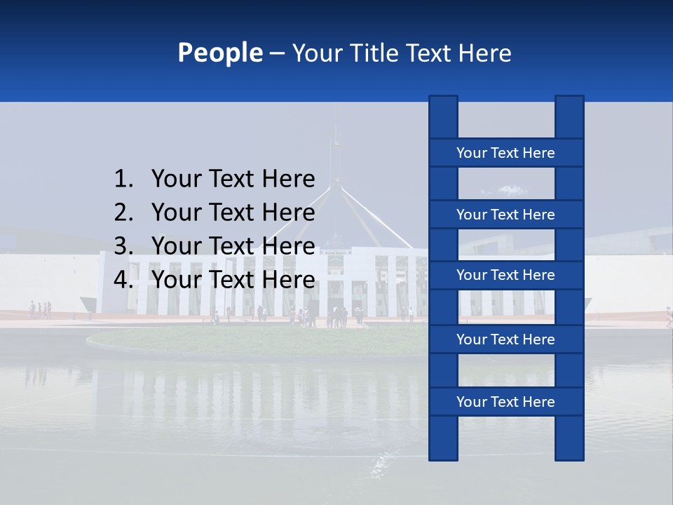 A Large Building With A Fountain In Front Of It PowerPoint Template