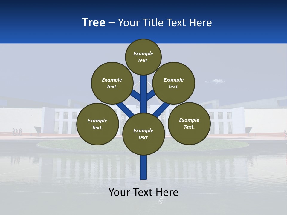 A Large Building With A Fountain In Front Of It PowerPoint Template