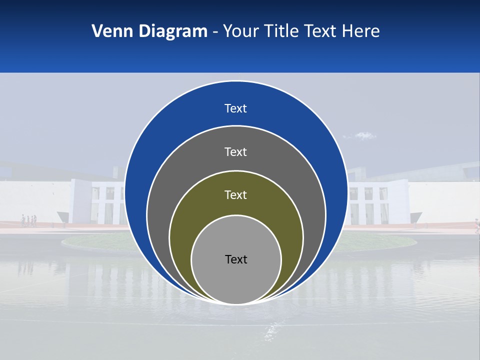 A Large Building With A Fountain In Front Of It PowerPoint Template