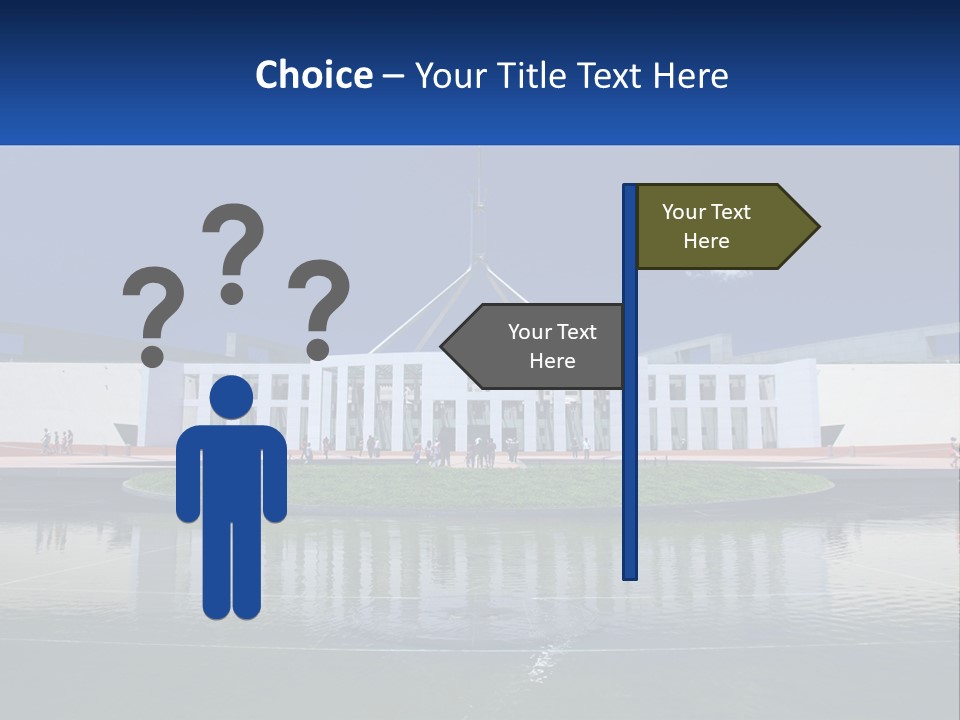 A Large Building With A Fountain In Front Of It PowerPoint Template