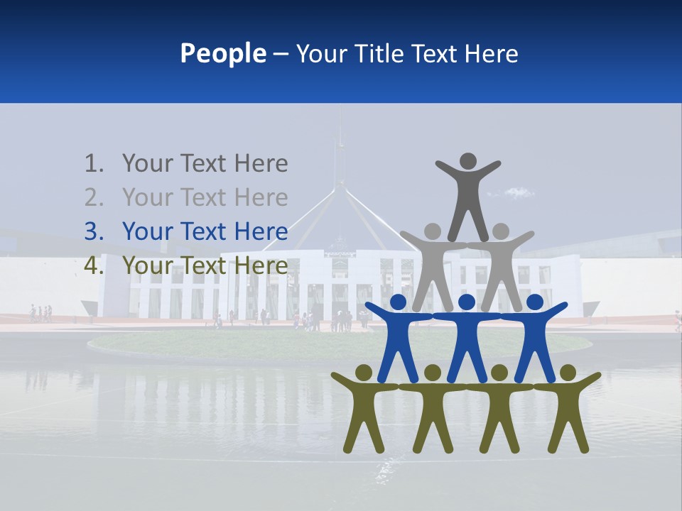 A Large Building With A Fountain In Front Of It PowerPoint Template