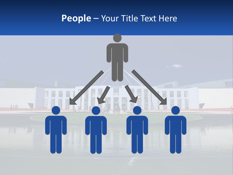 A Large Building With A Fountain In Front Of It PowerPoint Template