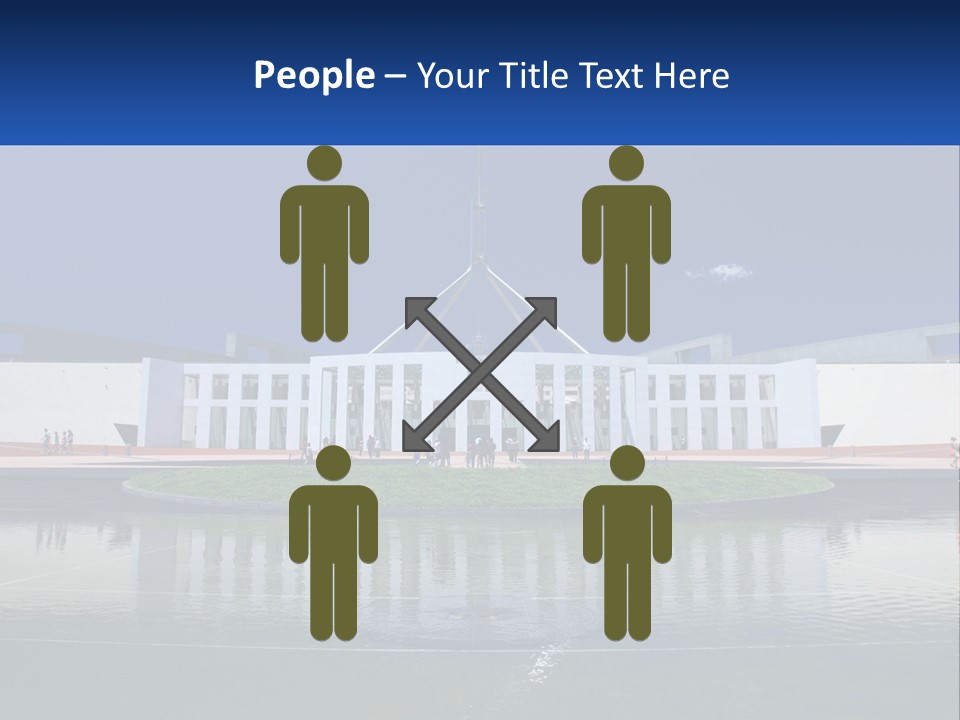 A Large Building With A Fountain In Front Of It PowerPoint Template