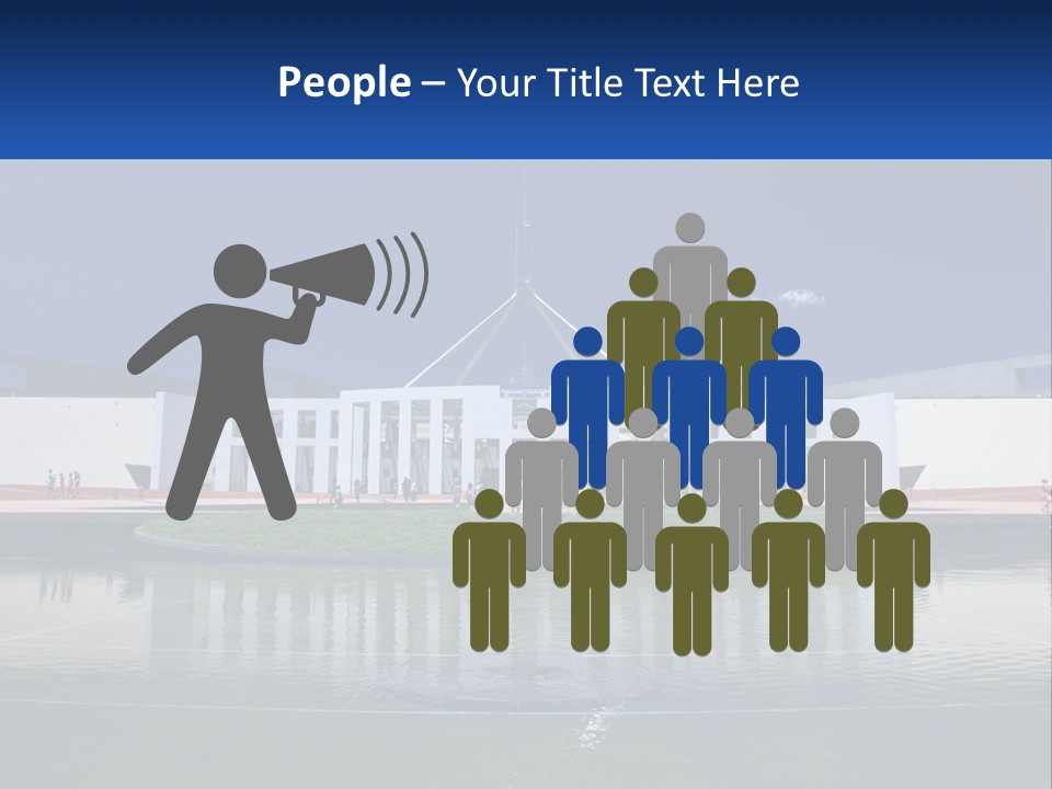 A Large Building With A Fountain In Front Of It PowerPoint Template