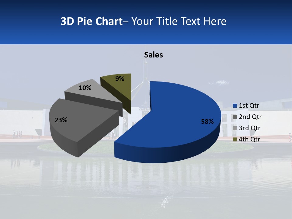 A Large Building With A Fountain In Front Of It PowerPoint Template