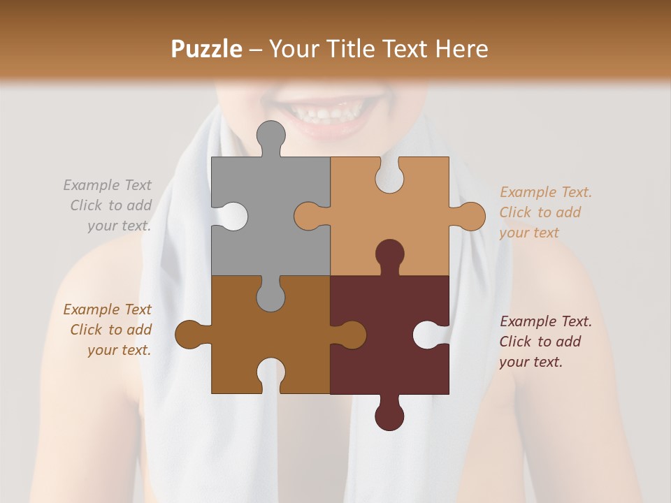 A Young Boy Wearing Sunglasses And A Blue Scarf PowerPoint Template