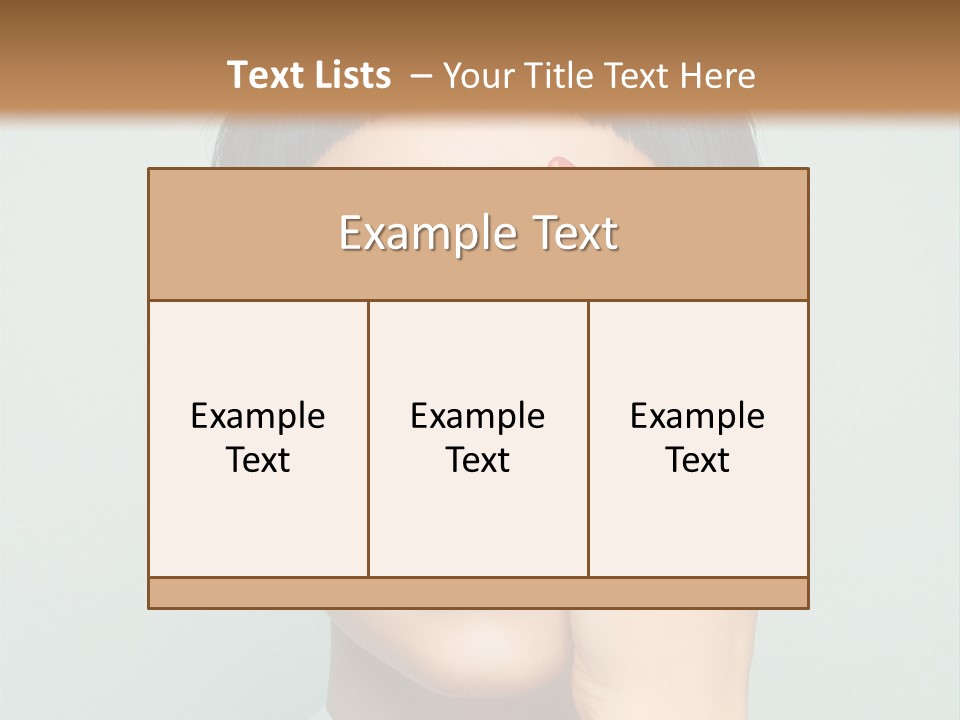 A Woman With Red Lipstick Holding Her Hands To Her Face PowerPoint Template