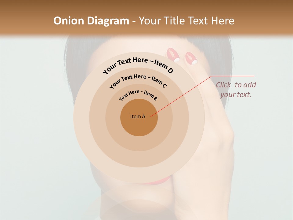 A Woman With Red Lipstick Holding Her Hands To Her Face PowerPoint Template