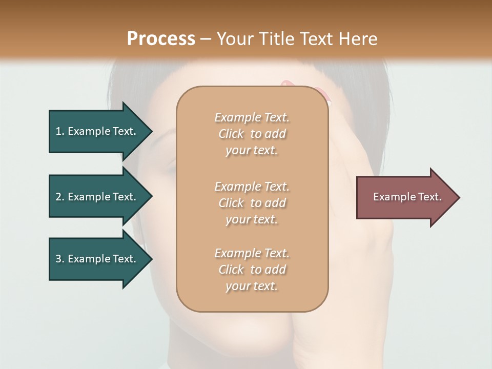 A Woman With Red Lipstick Holding Her Hands To Her Face PowerPoint Template