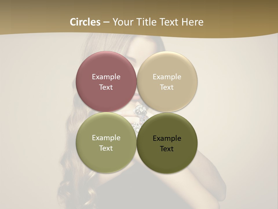 A Woman In A Black Dress With A Ring On Her Finger PowerPoint Template