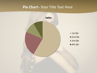 A Woman In A Black Dress With A Ring On Her Finger PowerPoint Template