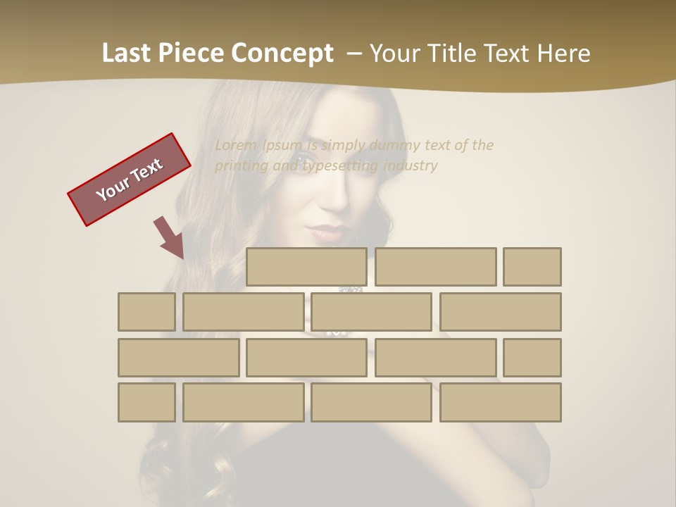 A Woman In A Black Dress With A Ring On Her Finger PowerPoint Template