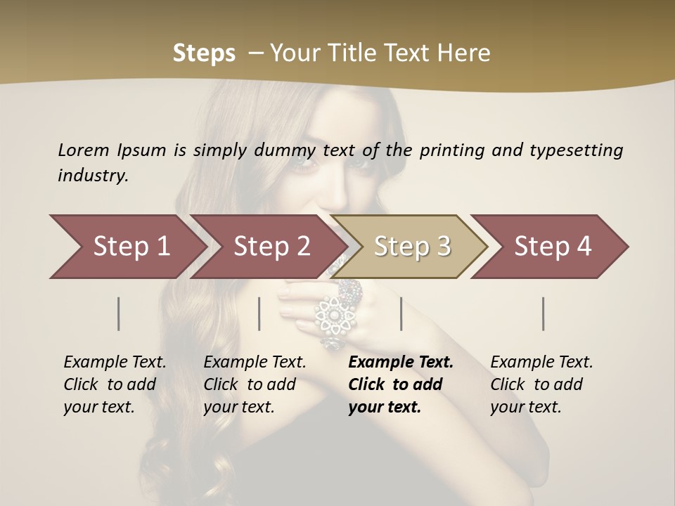 A Woman In A Black Dress With A Ring On Her Finger PowerPoint Template