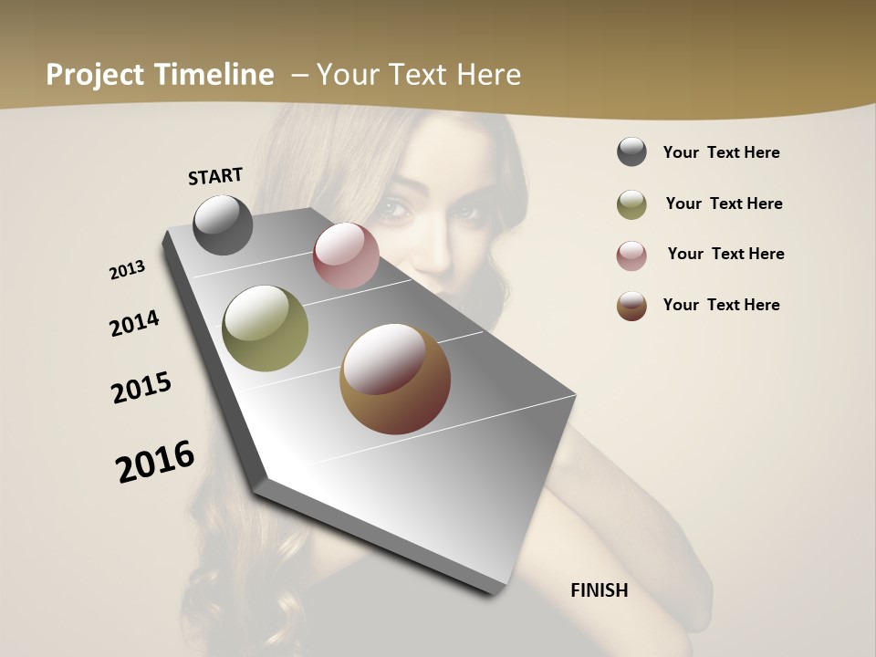 A Woman In A Black Dress With A Ring On Her Finger PowerPoint Template