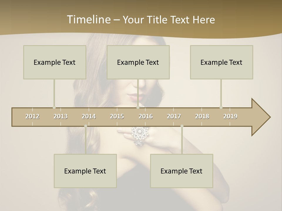 A Woman In A Black Dress With A Ring On Her Finger PowerPoint Template