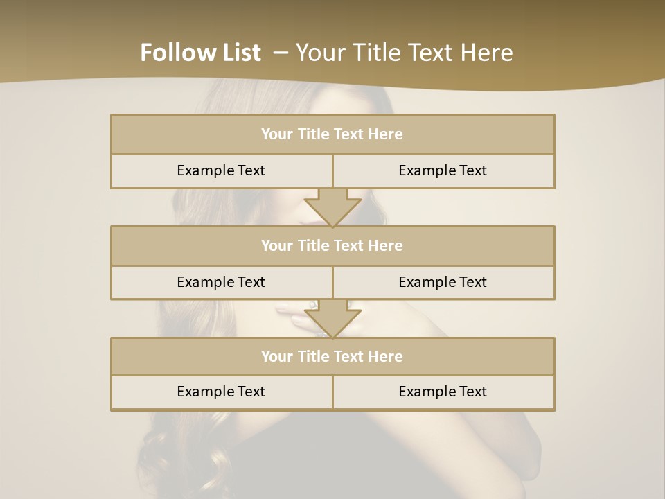 A Woman In A Black Dress With A Ring On Her Finger PowerPoint Template