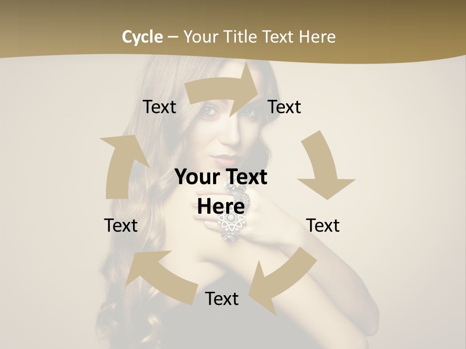 A Woman In A Black Dress With A Ring On Her Finger PowerPoint Template