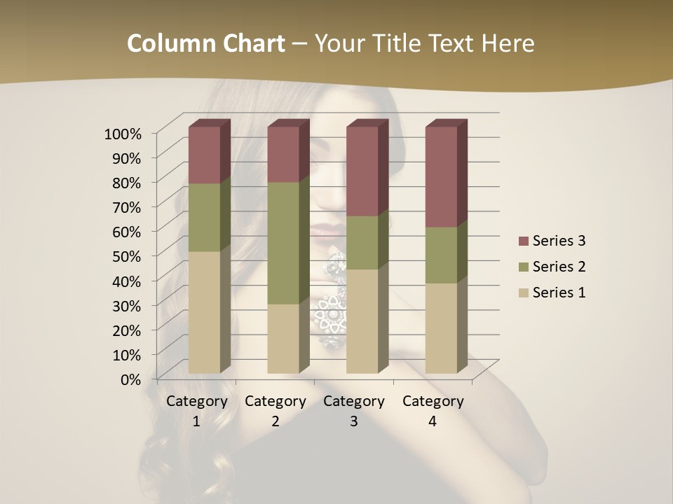 A Woman In A Black Dress With A Ring On Her Finger PowerPoint Template