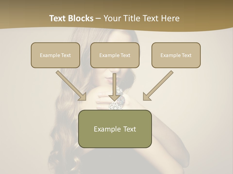 A Woman In A Black Dress With A Ring On Her Finger PowerPoint Template