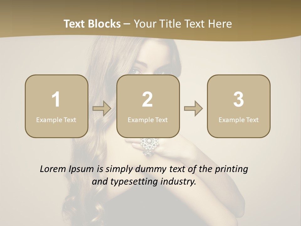 A Woman In A Black Dress With A Ring On Her Finger PowerPoint Template