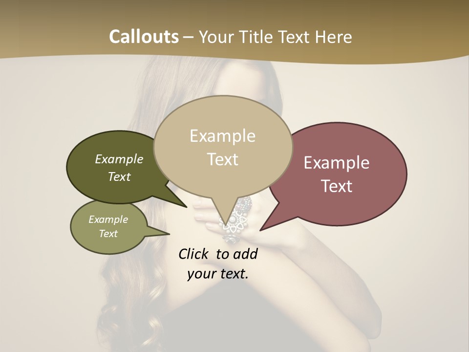 A Woman In A Black Dress With A Ring On Her Finger PowerPoint Template