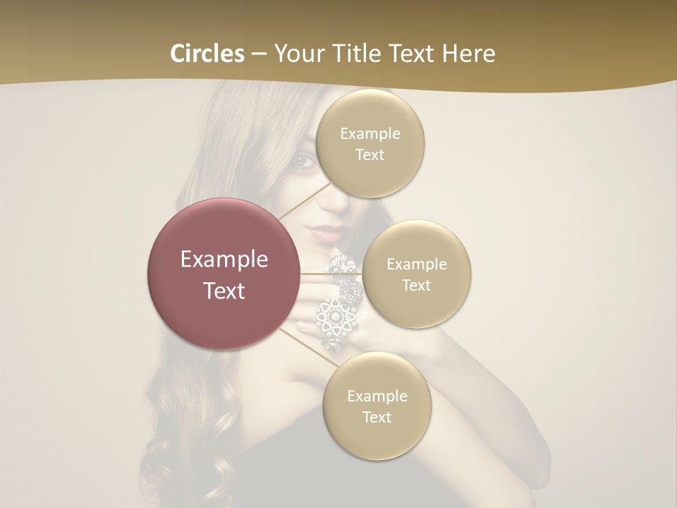 A Woman In A Black Dress With A Ring On Her Finger PowerPoint Template