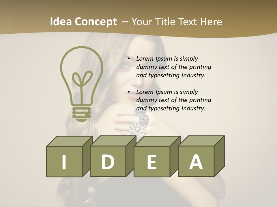 A Woman In A Black Dress With A Ring On Her Finger PowerPoint Template