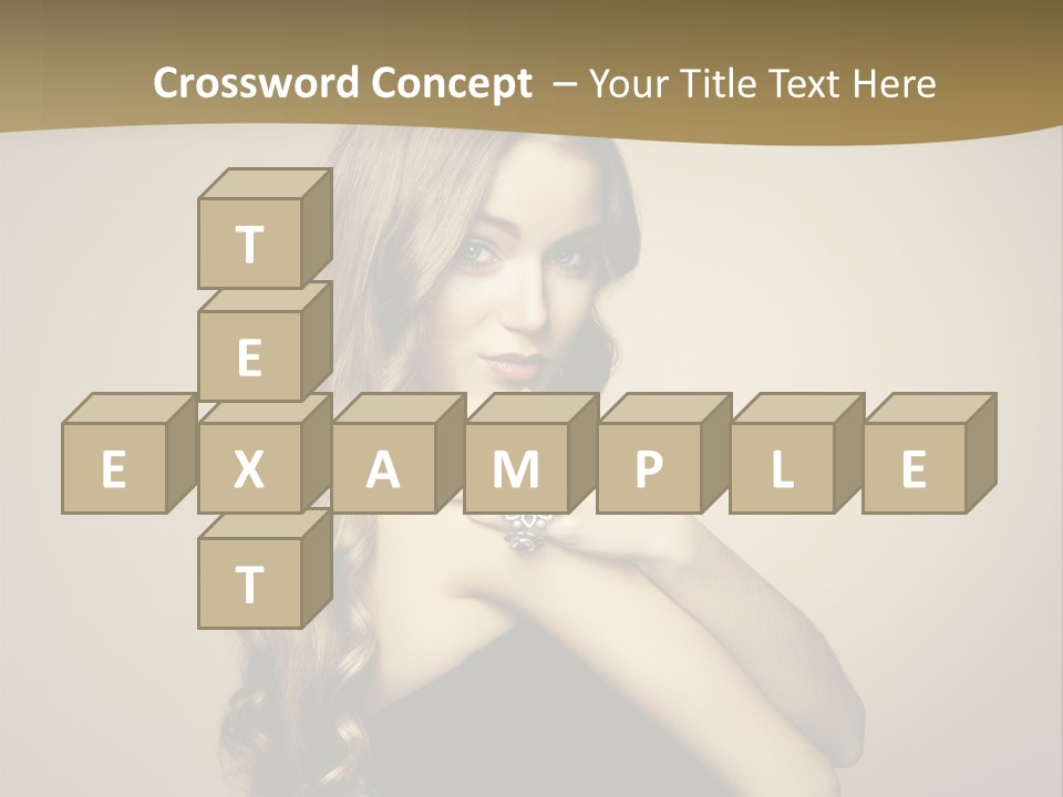 A Woman In A Black Dress With A Ring On Her Finger PowerPoint Template