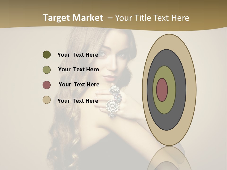 A Woman In A Black Dress With A Ring On Her Finger PowerPoint Template