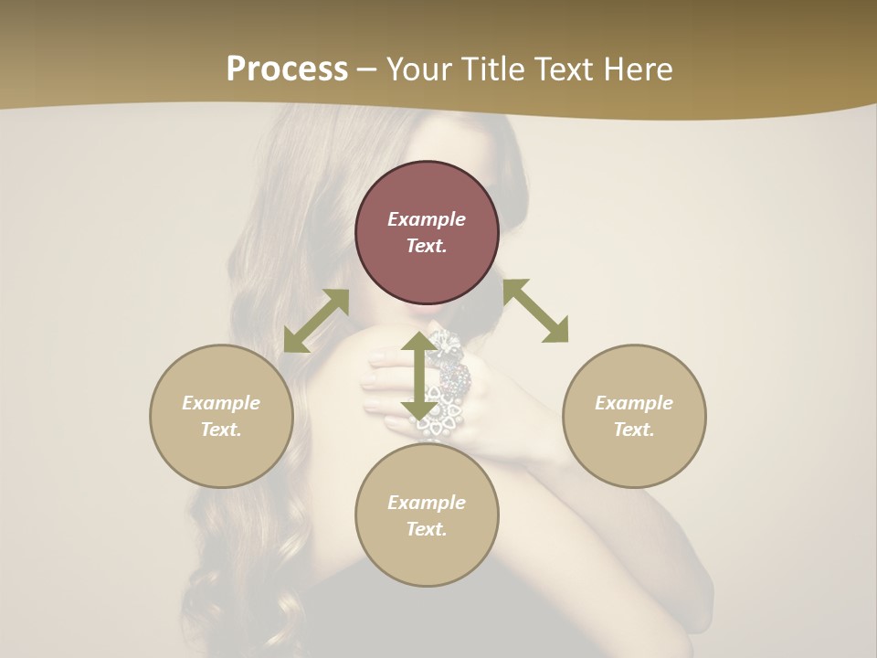 A Woman In A Black Dress With A Ring On Her Finger PowerPoint Template