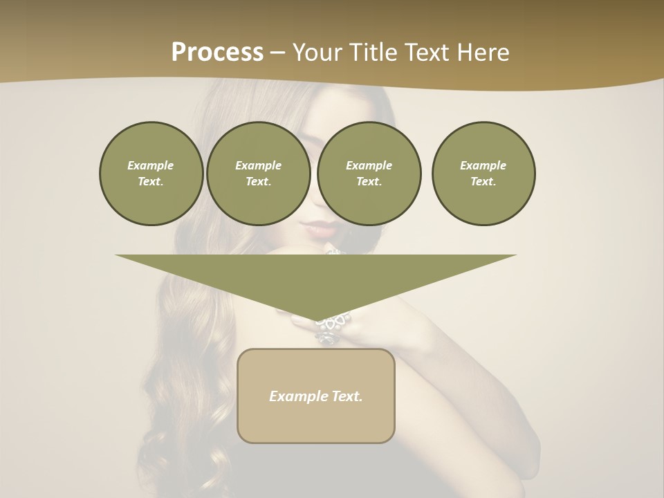 A Woman In A Black Dress With A Ring On Her Finger PowerPoint Template