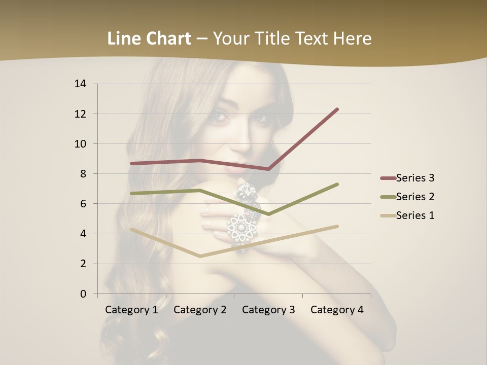 A Woman In A Black Dress With A Ring On Her Finger PowerPoint Template