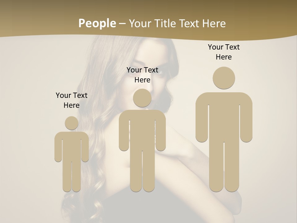 A Woman In A Black Dress With A Ring On Her Finger PowerPoint Template