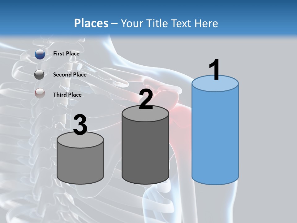 A Skeleton With A Highlighted Shoulder Is Shown In This Powerpoint Presentation PowerPoint Template