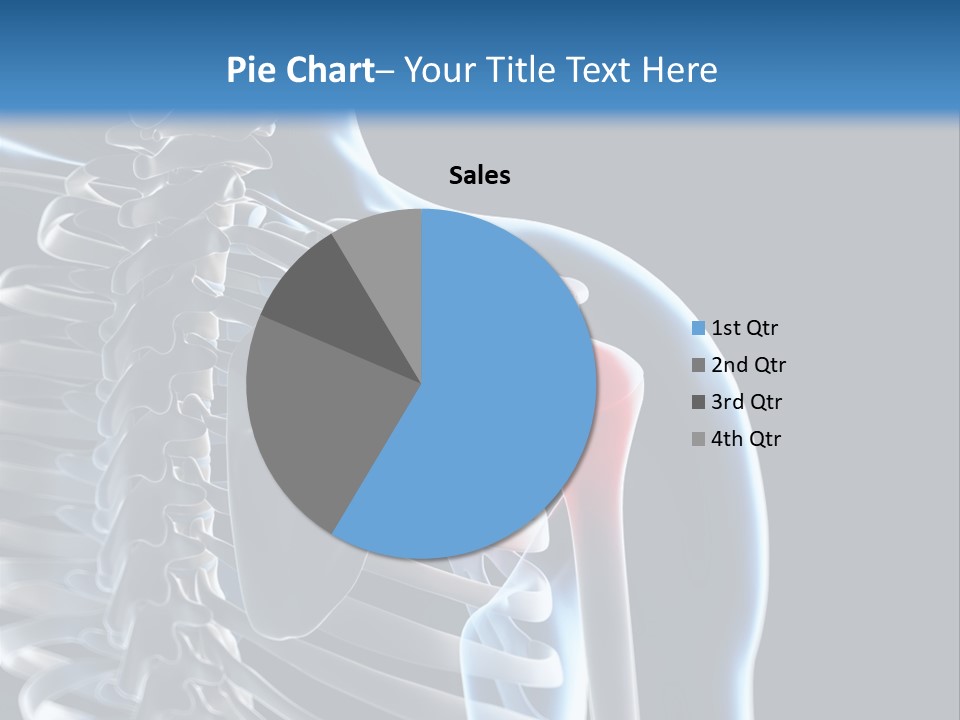 A Skeleton With A Highlighted Shoulder Is Shown In This Powerpoint Presentation PowerPoint Template