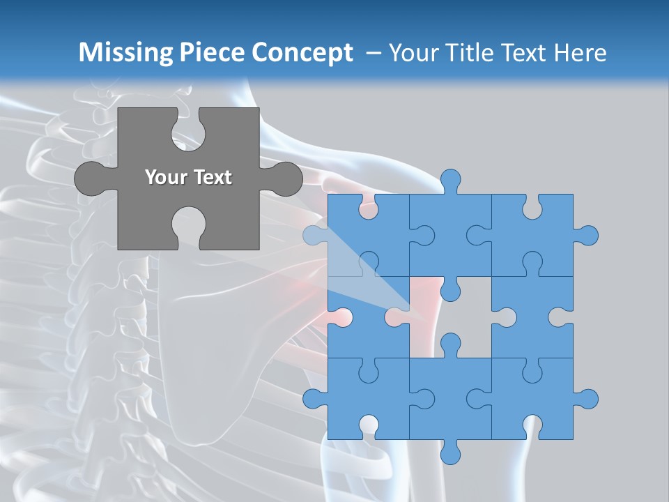 A Skeleton With A Highlighted Shoulder Is Shown In This Powerpoint Presentation PowerPoint Template