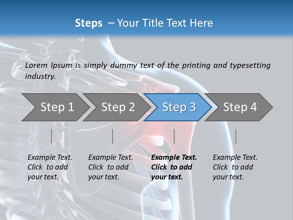 A Skeleton With A Highlighted Shoulder Is Shown In This Powerpoint Presentation PowerPoint Template